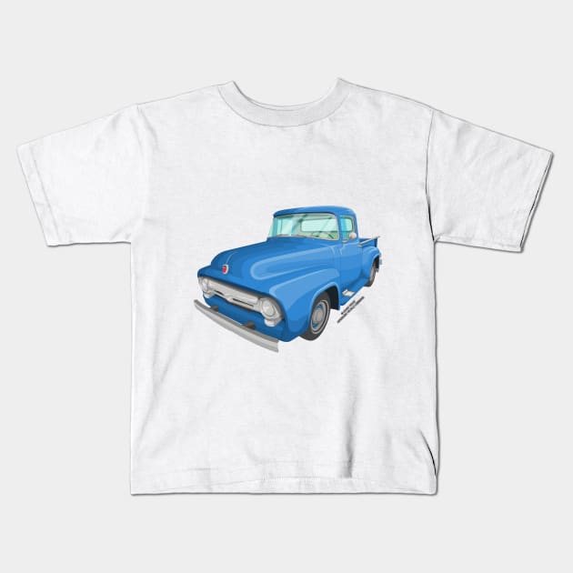 Vintage Classic Car Garage Hot Rod Novelty Gift Kids T-Shirt by Airbrush World